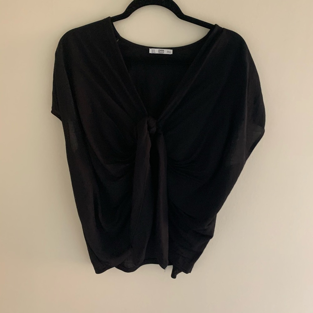 Zara Tie Front Blouse